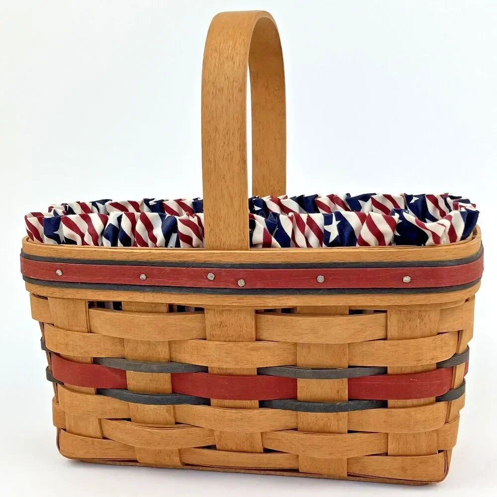 Longaberger 1994 Candle Basket All American | /w Liner 9.5